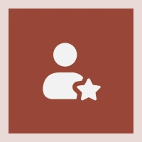 Person icon with a star symbol.